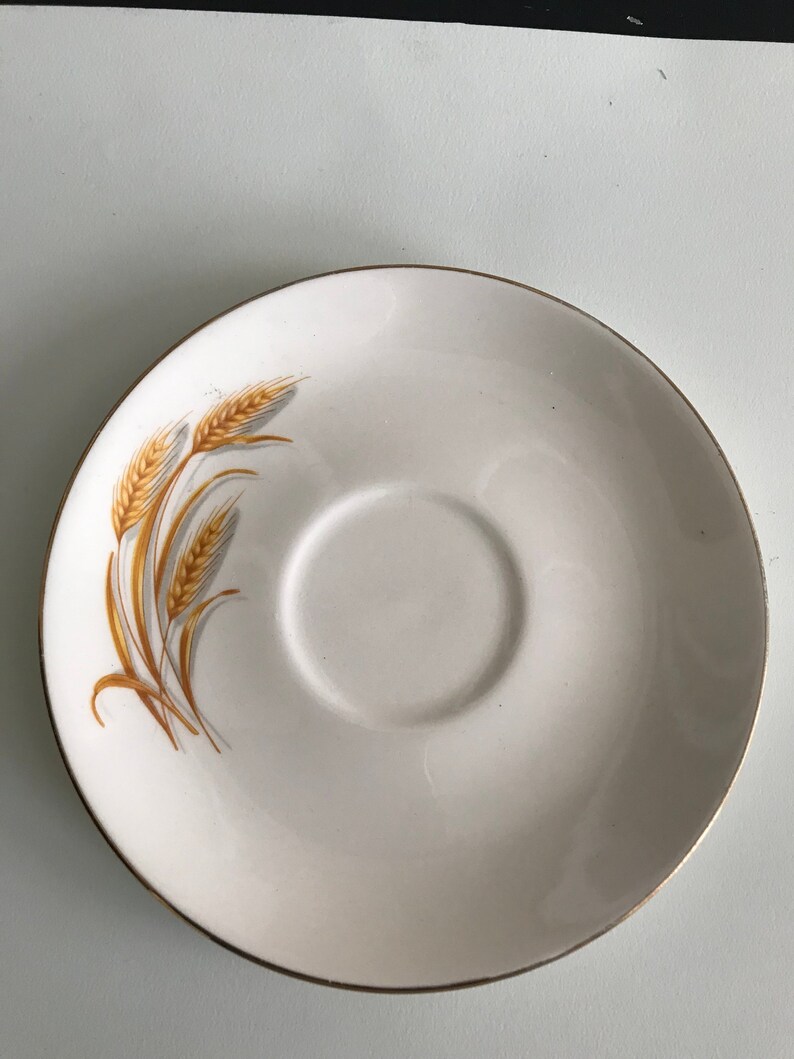 Homer Laughlin Golden Wheat Saucer Plate 22K Gold Trim