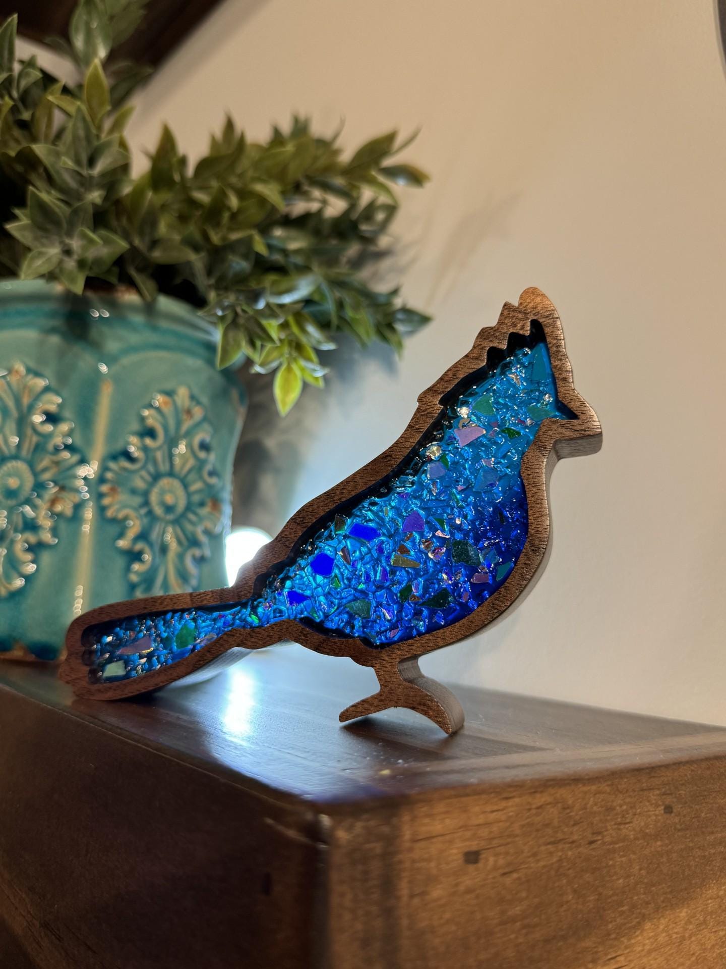 Bird Art, Cardinal Decoration, Hand Made Light Catcher, Unique Dichroic Glass Gift, Blue Home Decor - Etsy Bird Art, Cardinal Decoration, Hand Made Light Catcher, Unique Dichroic Glass Gift, Blue Home Decor - Etsy