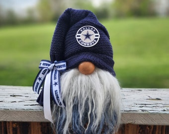 Gnome, Gnome Decor, Shelf Sitter Gnome, Dallas Cowboys, Dallas Texas, NFL Decor, Professional Football Fan