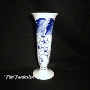 Vintage Vase Hutschenreuther Selb 1940er Jahre, Blumenvase, Art Deko, Vase mit Blütenmotiv Bild 1