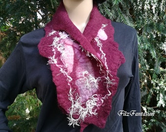 Felt collar scarf, felt scarf for women