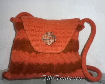 Handtasche, Filztasche, gefilzte Tasche, Strickfilztasche, Umhängetasche