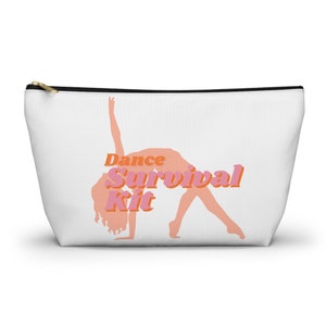 Dancer survival kit dance makeup bag dance team canvas pouch dance hair bag dancer cosmetics
