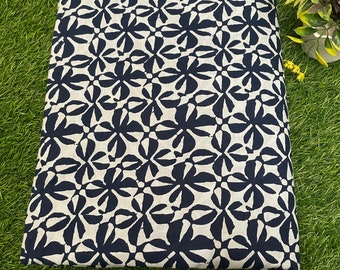 Sky Blue And Blue Indigo Print Fabric , Sustainable Fashion, 100% Cotton, Sewing Fabric, Dress Material By Yard