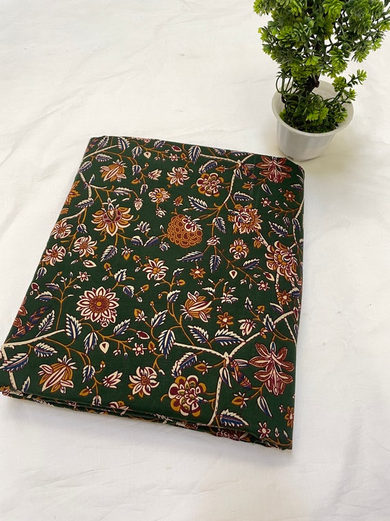 green floral dress fabric Green Floral Puff Sleeve Dress main image 0