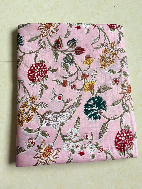 floral print cotton dress material Sage Green Flamingo Cotton Fabric 56 Wide Tropical Print Yards