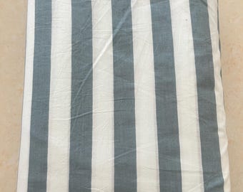 White And Gray Striped Print Fabric, Sewing Fabric ,Sustainable Fashion 100% Cotton, Sewing Fabric, Dress Material By Yard