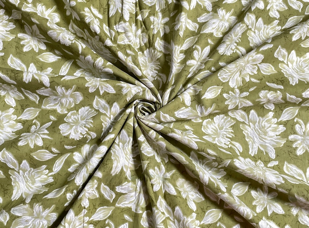 Green Floral Print Fabric, Sustainable Fashion, 100% Cotton, Sewing Fabric, Dress Material by Yard - Etsy Green Floral Print Fabric, Sustainable Fashion, 100% Cotton, Sewing Fabric, Dress Material by Yard - Etsy