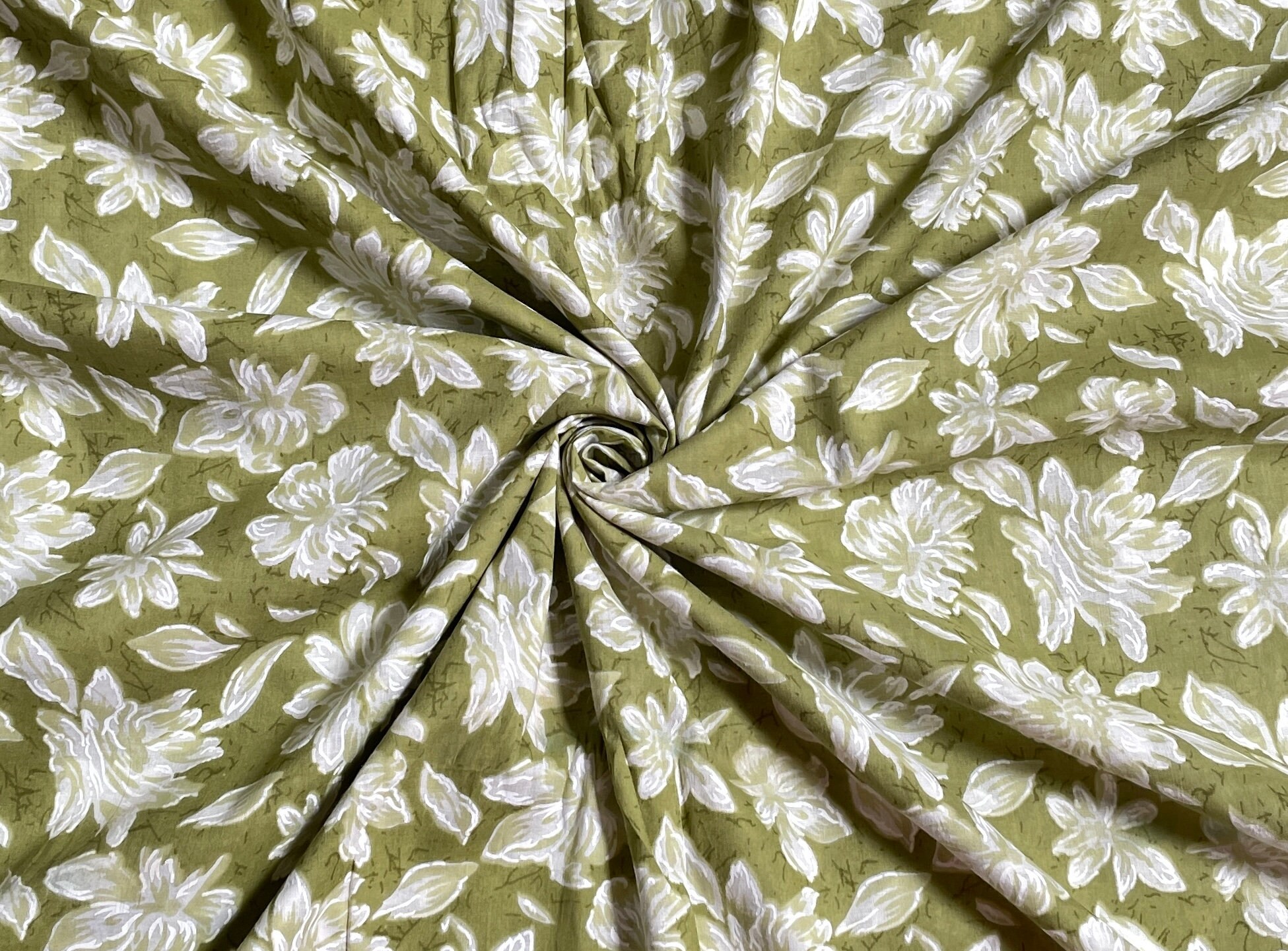 green floral dress fabric Ditsy Floral Dress Green