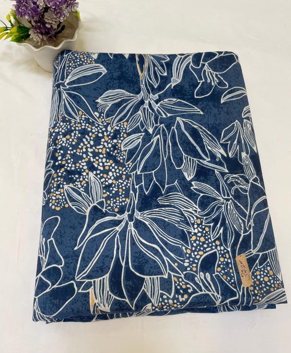 blue floral dress fabric Judith Midi Dress — Blue & Golden Floral main image 1