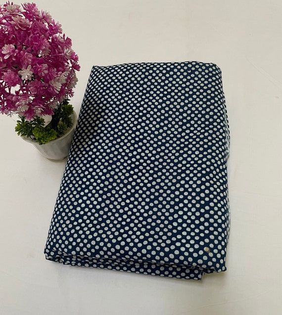 polka dot cotton dress material Mini Polka Dot Printed Poly Cotton Fabric
