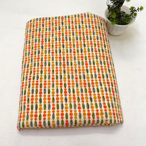 Beads Print Fabric , Soft Fabric, Sustainable Fashion, 100% Cotton, Sewing Fabric, Dress Material By Yard