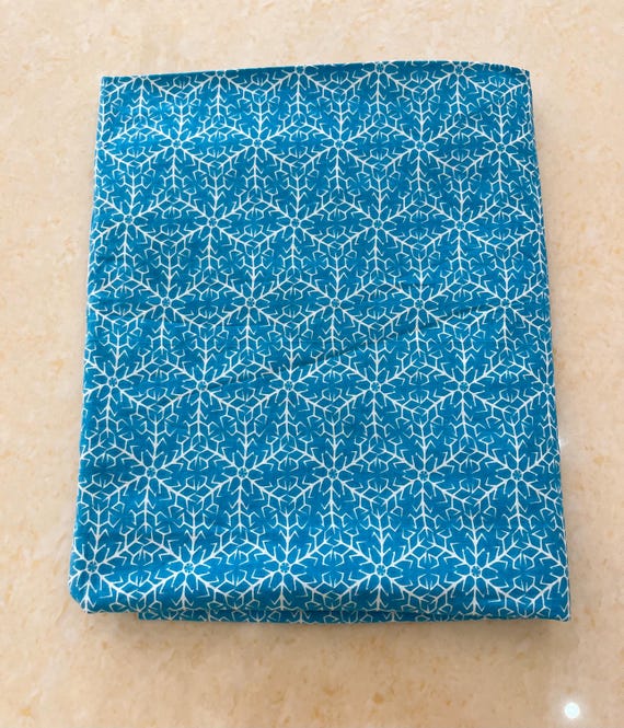Sky Blue And White Floral Print Fabric, Soft Fabric, Sustainable Fashion, 100% Cotton, Sewing Fabric, Dress Material By Yard