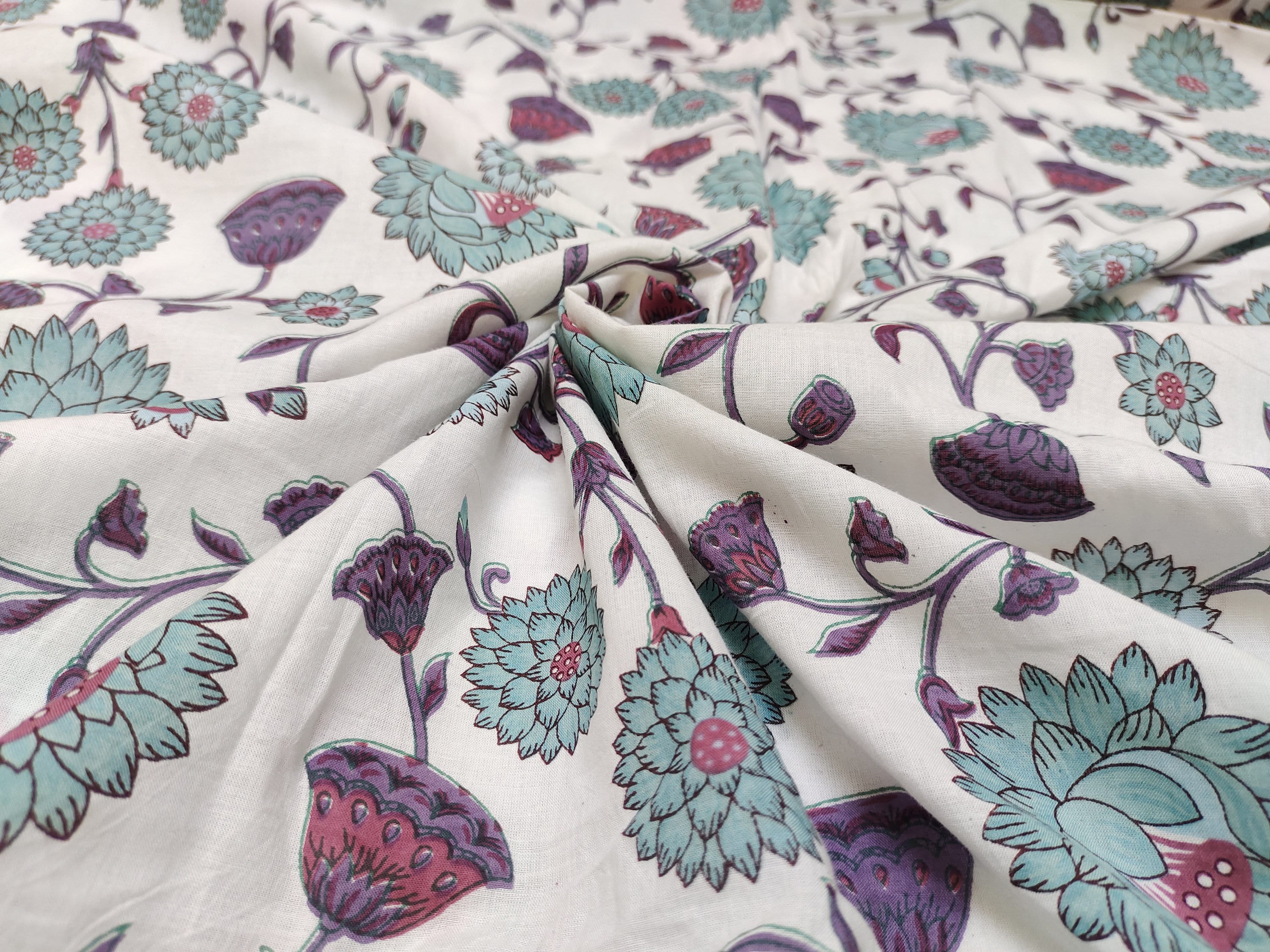floral cotton dress fabric Cotton Mint Green Floral Midi Sundress with Pockets Mint Green / Medium