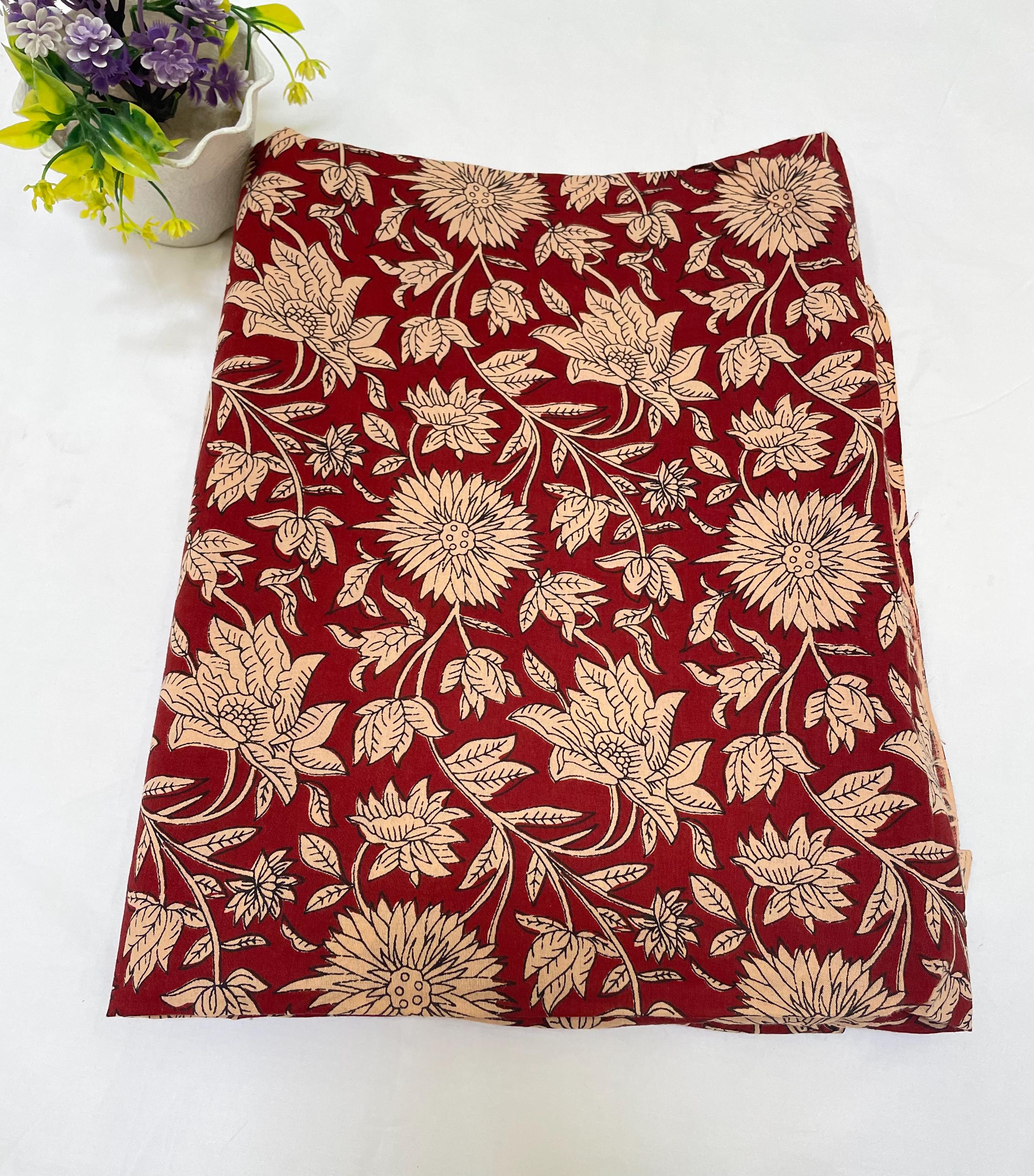 red floral dress fabric Cali Fabrics Deep Red Floral on Ivory Viscose Twill #31313 Fabric by the  Yard