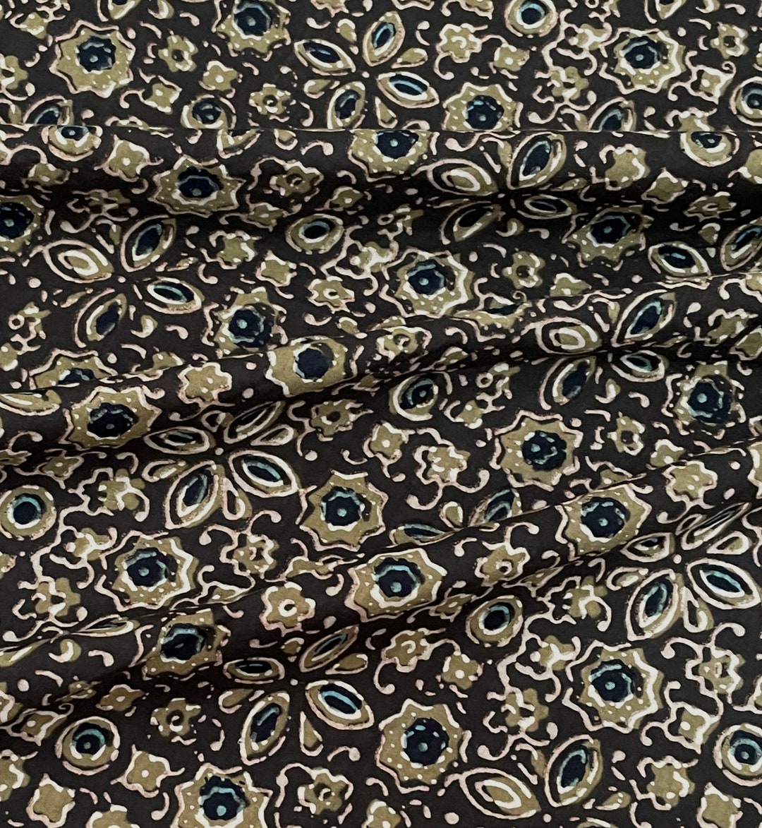 Ajrakh Print Fabric , Soft Fabric, Sustainable Fashion, 100% Cotton, Sewing  Fabric, Dress Material by Yard - Etsy