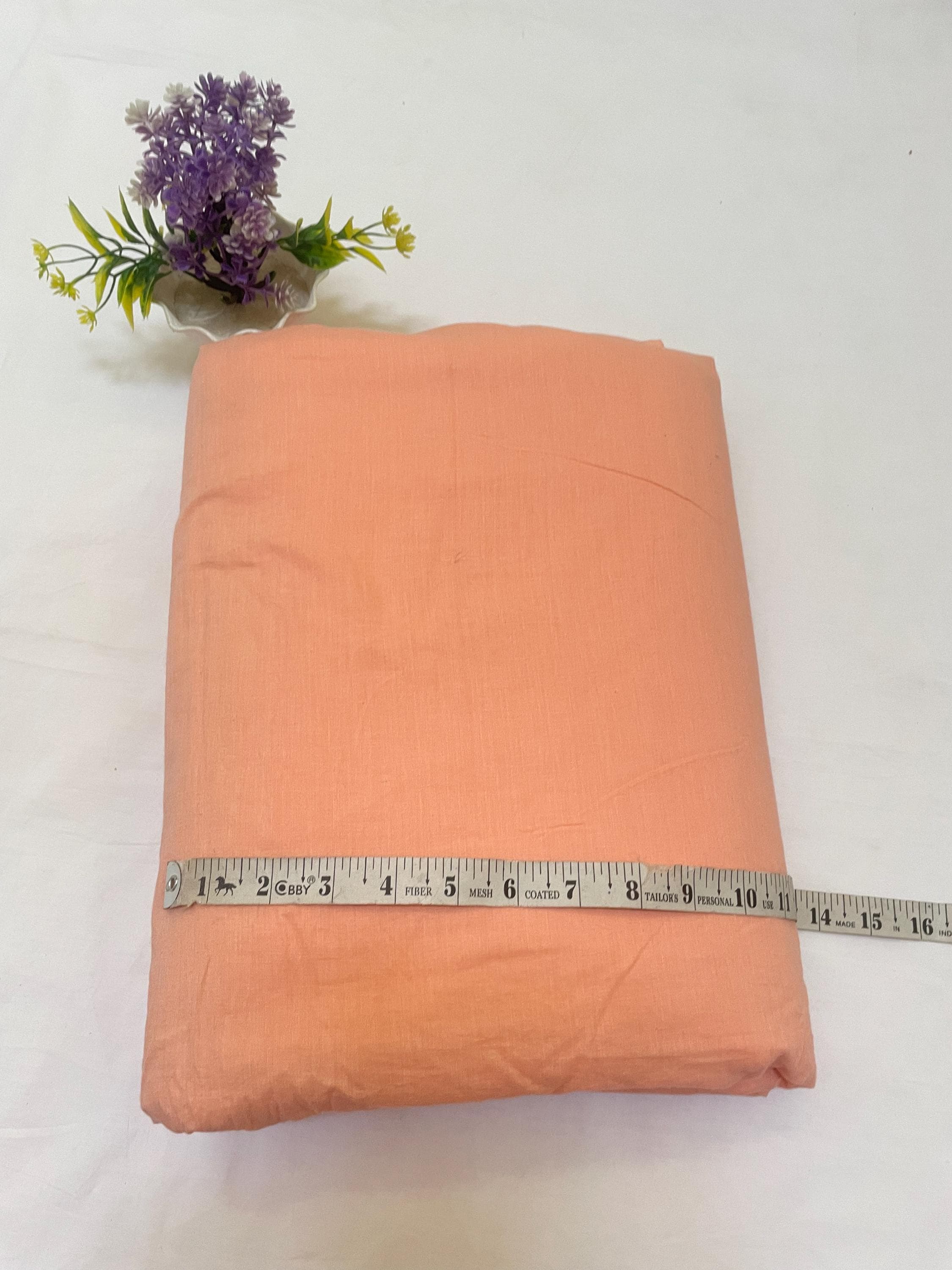 orange cotton dress material Orange Floral Block Print Fabric: Indian Cotton Dress Material