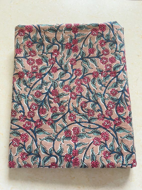 floral design dress material Cotton Slub Fabric Material Dress Making Upholstery Sewing Cloth Crafts