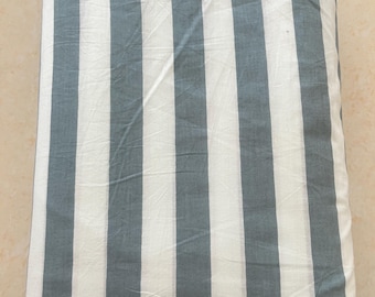 White And Gray Striped Print Fabric, Soft Fabric, Sustainable Fashion, 100% Cotton, Sewing Fabric, Dress Material By Yard
