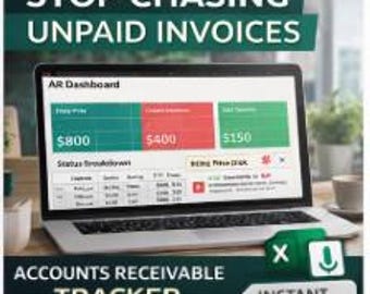 Accounts Receivable Tracker | Small Business Invoice Spreadsheet (Digital Download)