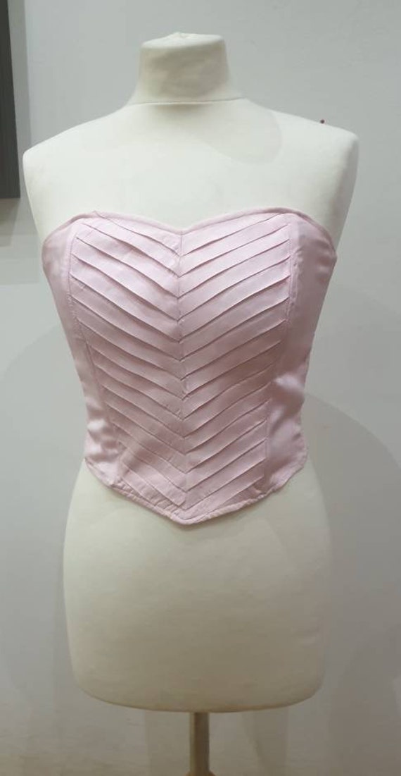 Blumarine top bustier bustier corset cotton and po