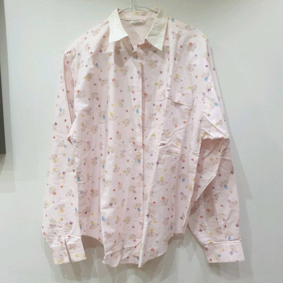 Rare naj oleari flowers vintage blouse for women s