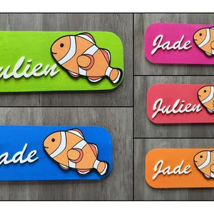 Small Clownfish Door Sign – Small Door Sign to Personalize – Children’s Decoration