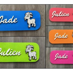 Small Goat door sign – Small door sign to personalize – Children’s decoration