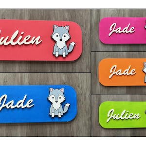 Small Wolf Door Sign – Small Door Sign to Personalize – Children’s Decoration