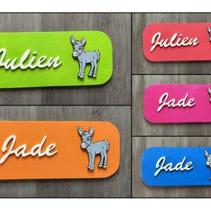 Small Donkey Door Sign – Small Door Sign to Personalize – Children’s Decoration