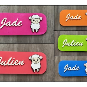 Small Sheep Door Sign – Small Door Sign to Personalize – Children’s Decoration