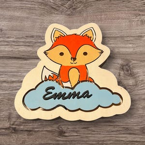 Fox night light – Personalized night light – Children’s bedroom decoration