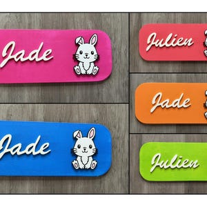 Small Rabbit Door Sign – Small Door Sign to Personalize – Children’s Decoration