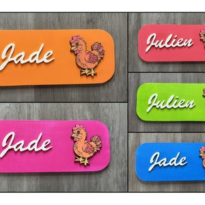 Small Hen Door Sign – Small Door Sign to Personalize – Children’s Decoration
