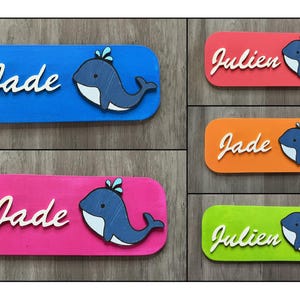 Small Whale Door Sign – Small Door Sign to Personalize – Children’s Decoration