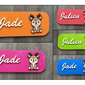 Kleines Türschild Hirsch – Kleines Türschild zum Personalisieren – Kinderdeko