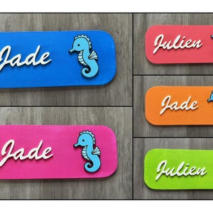 Small Seahorse Door Sign – Small Door Sign to Personalize – Children’s Decoration