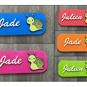 Small Snail Door Sign – Small Door Sign to Personalize – Children’s Decoration