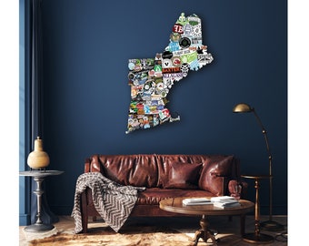New England Craft Beer-kaartbord | Muurkunst voor bar, gameroom