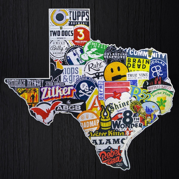 The Lone Sour State | Texas Craft Beer Signs | Beer Map, Bonus Room, Game Room, Wall Art, Wall Decor, Bar Decor, Man Cave