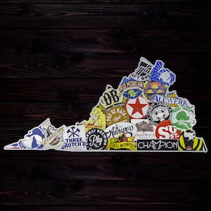 Virginia is for Lagers | Virginia Craft Beer Signs | Beer Map, Bonus Room, Game Room, Wall Art, Wall Decor, Bar Decor, Man Cave