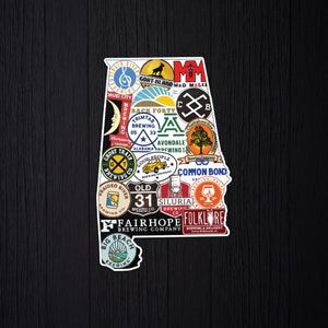 Alabama | AL Craft Beer enseignes | Carte des bières, salle bonus, salle de jeux, oeuvre d'art mural, décoration murale, décoration de bar, homme des cavernes