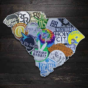 Hoppy Faces, Barley Places | South Carolina Craft Beer Signs | Beer Map, Bonus Room, Game Room, Wall Art, Wall Decor, Bar Decor, Man Cave