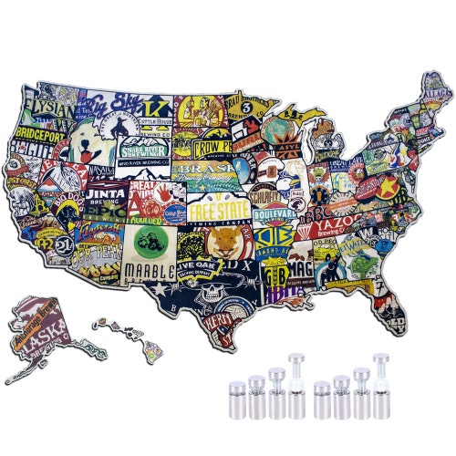 Wall Décor Craft Beer Art | United States, Craft Beer Sign, shops Beer Map USA, Fathers Day Gift Idea
