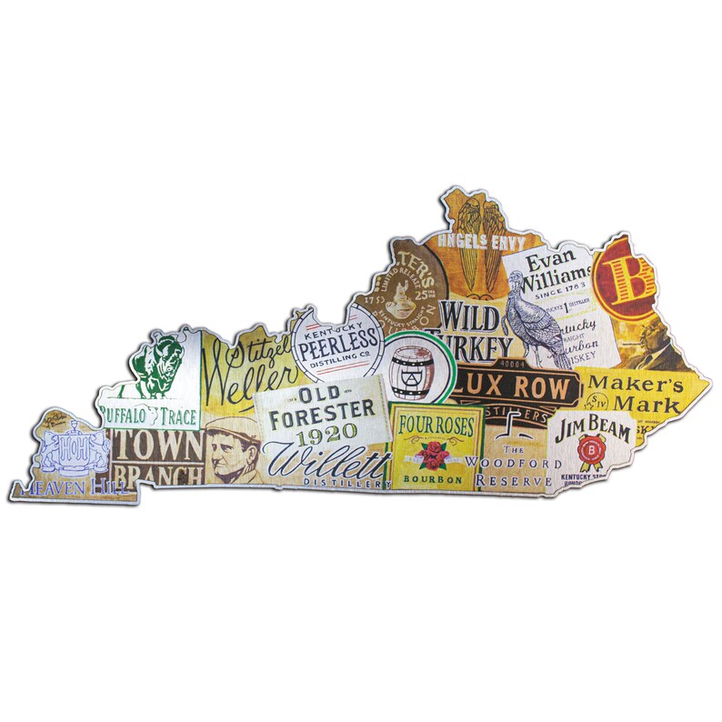 Kentucky Bourbon Sign Man Cave Wall Art Wall Decor Etsy