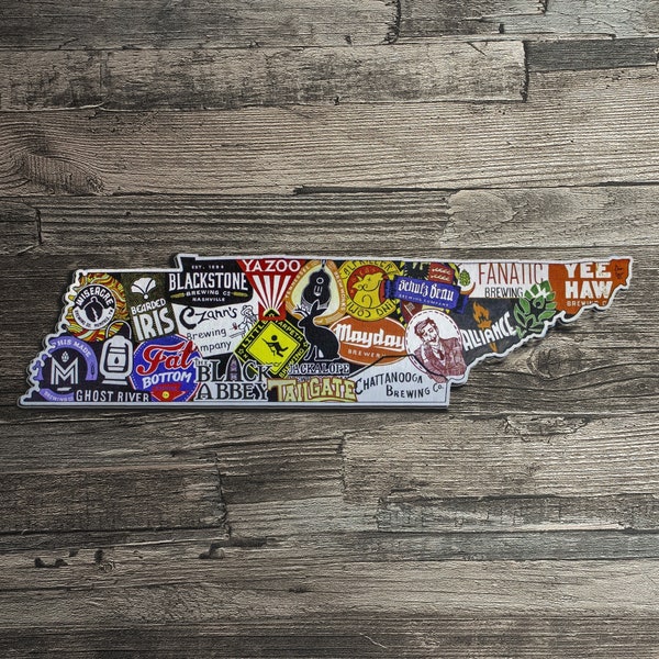 Good Ole Hoppy Top | Tennessee Craft Beer Signs | Beer Map, Bonus Room, Game Room, Wall Art, Wall Decor, Bar Decor, Man Cave