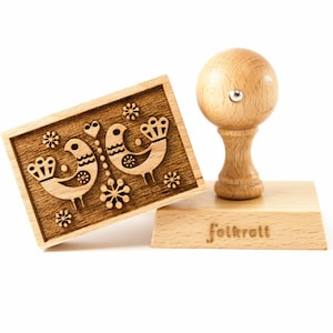 FOLK TAUBE Holzstempel für Kekse, Laserstempel, Geschenk Backen