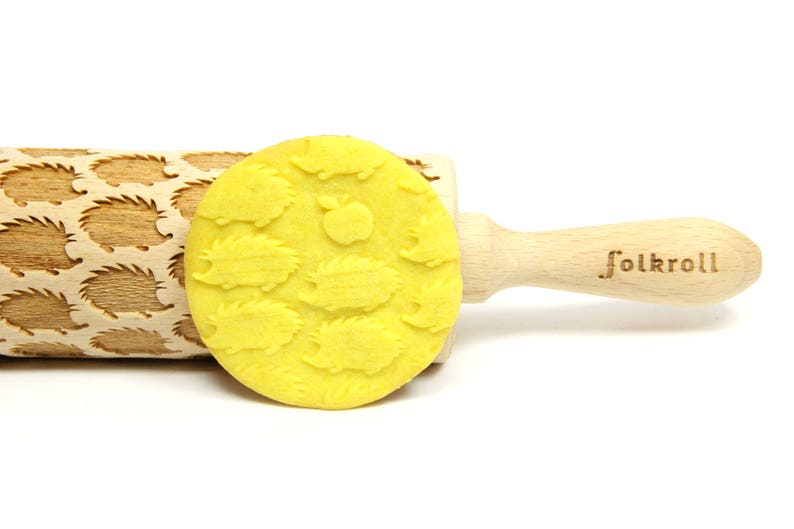 laser rolling pin HEDGEHOG engraved rolling pin for cookies embossing rolling pin