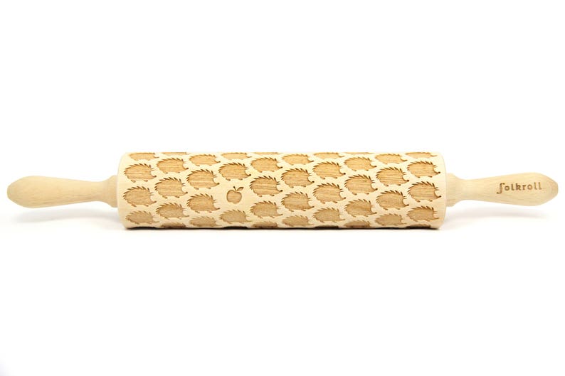 laser rolling pin HEDGEHOG engraved rolling pin for cookies embossing rolling pin