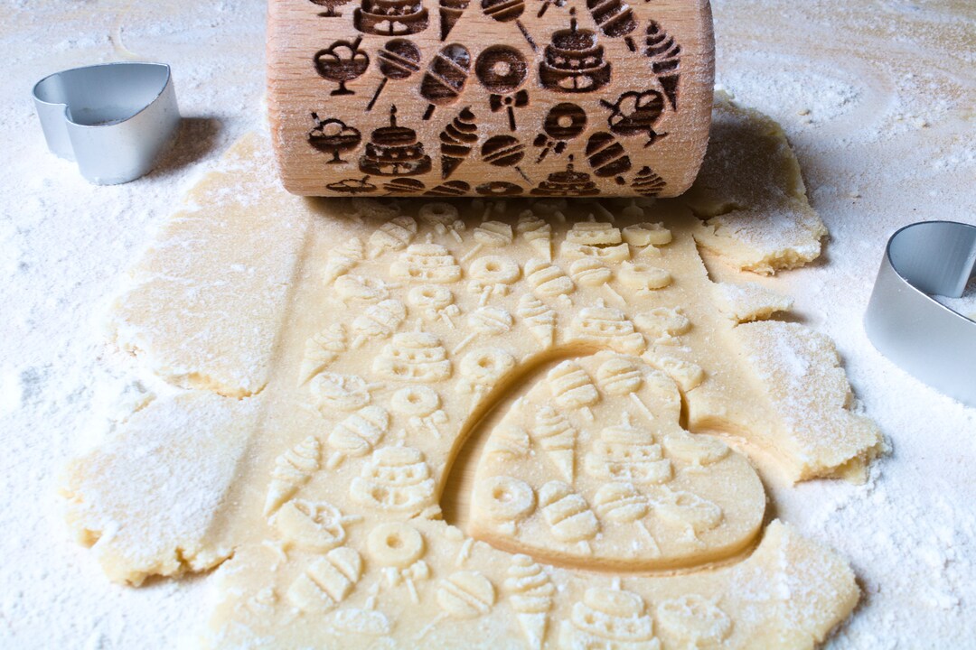 Sweets Embossing Rolling Pin: Laser Engraved Cookie Stamp - Etsy